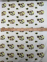 Viscose Batiste Printed Green Beige