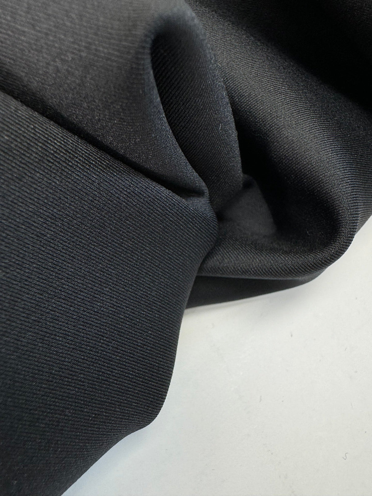 Black Polyester Elastane Knitted Fabric