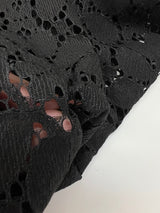 Black Cotton Guipure Lace