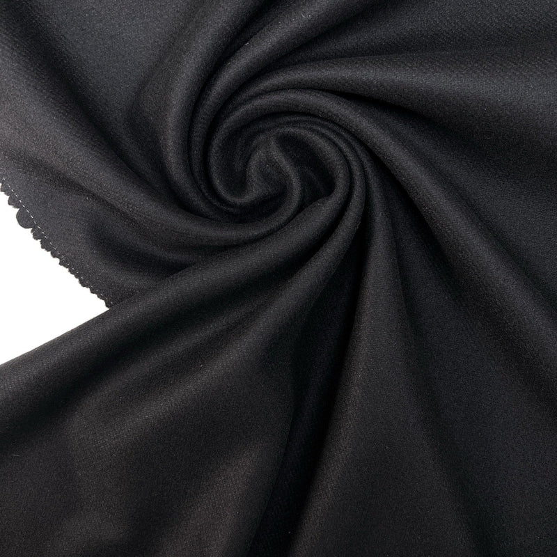 Wool Double Weave Tweed Black