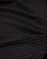 Black Pinstripe Linen Blend