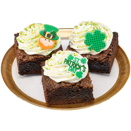 St. Patrick's Day Icons Clover and Leprechaun Cupcake Rings 12 set
