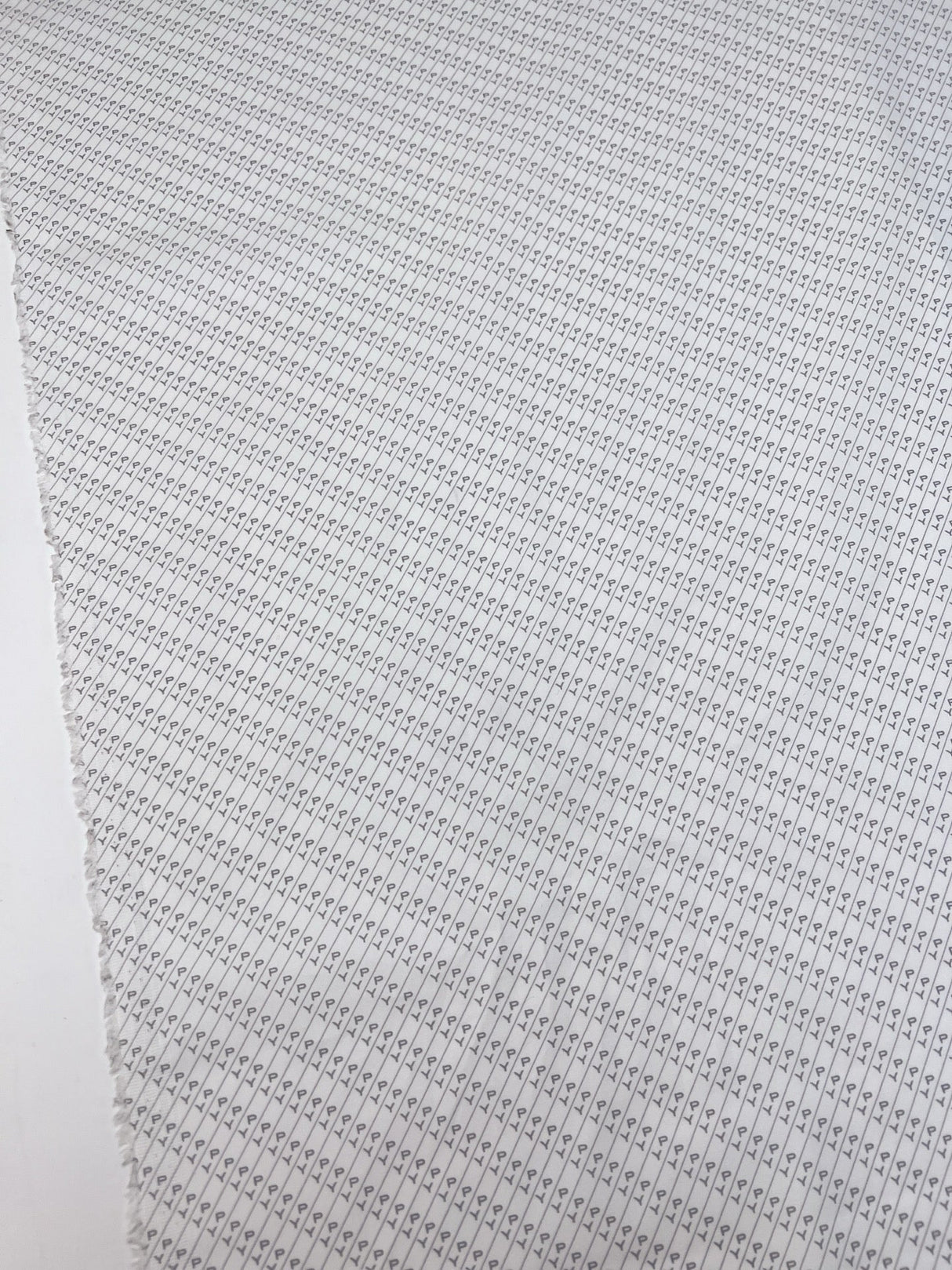Cotton Twill Printed White