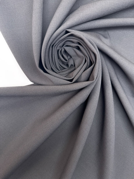 Polyester Virgin Wool Elastane Woven Gray