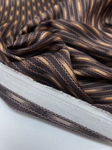 Polyester Sateen Printed Brown Beige