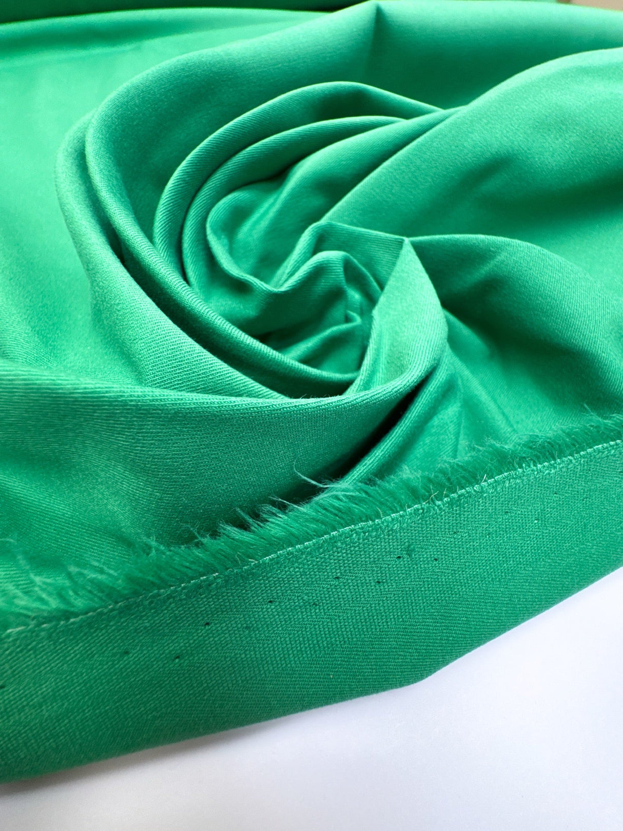 Viscose Twill Green Combined Weave Fabric