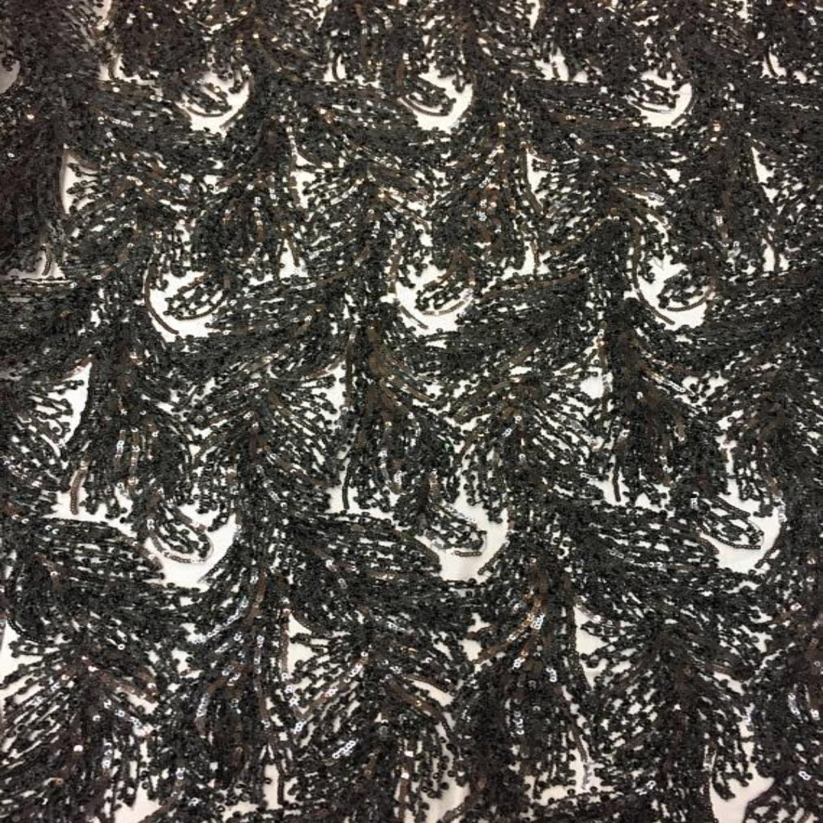 Floral Sequin Lace Fabric 52" Wide Polyester