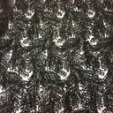 Cozy Pop Thread Floral Sequins Fabric - 100 Percent Polyester, Floral Sequin Lace, 52" Width, No Stretch (1 Yard)
