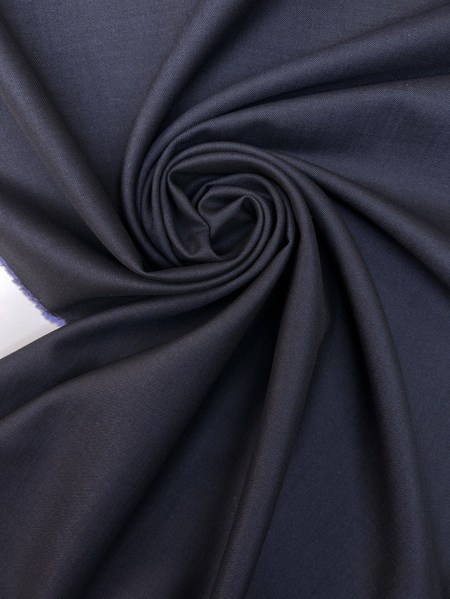 Wool Twill Suit Fabric Purple Gray