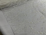 Feather And Vine Beaded Lace Fabric - Feather And Vine Pattern, 54" Width (1 Yard)