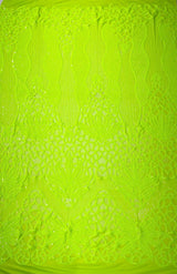Feather Damask Sequin Design 4 Way Stretch Mesh Fabric - Floral Damask, Iridescent Sequins, 4 Way Stretch, 1 Yard