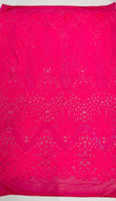 Feather Damask Sequin Design 4 Way Stretch Mesh Fabric - Floral Damask, Iridescent Sequins, 4 Way Stretch, 1 Yard