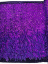 Feather Sequin Velvet Fabric - Feather And Sequin Design, 54" Width (1 Yard)