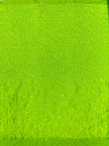 Feather Sequin Velvet Fabric - Feather And Sequin Design, 54" Width (1 Yard)