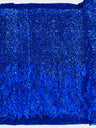 Feather Sequin Velvet Fabric - Feather And Sequin Design, 54" Width (1 Yard)