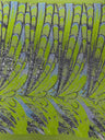 Feather Wing Sequin Fabric - Iridescent Feather Damask, 54" Width (1 Yard)