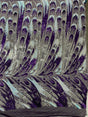 Feather Wing Sequin Fabric - Iridescent Feather Damask, 54" Width (1 Yard)