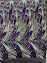 Feather Wing Sequin Fabric - Iridescent Feather Damask, 54" Width (1 Yard)