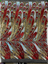 Feather Wing Sequin Fabric - Iridescent Feather Damask, 54" Width (1 Yard)