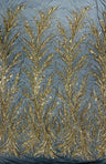 Feather Wing Shiny Sequin Mesh Fabric - Feather Wing Sequin Design, 54" Width (1 Yard)