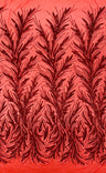 Feather Wing Shiny Sequin Mesh Fabric - Feather Wing Sequin Design, 54" Width (1 Yard)