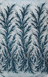 Feather Wing Shiny Sequin Mesh Fabric - Feather Wing Sequin Design, 54" Width (1 Yard)
