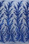 Feather Wing Shiny Sequin Mesh Fabric - Feather Wing Sequin Design, 54" Width (1 Yard)