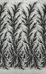 Feather Wing Shiny Sequin Mesh Fabric - Feather Wing Sequin Design, 54" Width (1 Yard)
