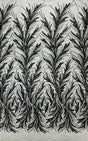 Feather Wing Shiny Sequin Mesh Fabric - Feather Wing Sequin Design, 54" Width (1 Yard)