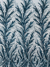 Feather Wing Shiny Sequin Mesh Fabric - Feather Wing Sequin Design, 54" Width (1 Yard)