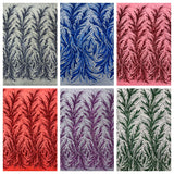 Feather Wing Shiny Sequin Mesh Fabric - Feather Wing Sequin Design, 54" Width (1 Yard)