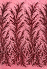 Feather Wing Shiny Sequin Mesh Fabric - Feather Wing Sequin Design, 54" Width (1 Yard)
