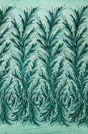 Feather Wing Shiny Sequin Mesh Fabric - Feather Wing Sequin Design, 54" Width (1 Yard)