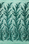 Feather Wing Shiny Sequin Mesh Fabric - Feather Wing Sequin Design, 54" Width (1 Yard)