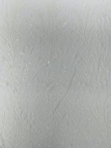 Feather Wing Shiny Sequin Mesh Fabric - Feather Wing Sequin Design, 54" Width (1 Yard)