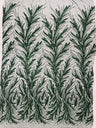 Feather Wing Shiny Sequin Mesh Fabric - Feather Wing Sequin Design, 54" Width (1 Yard)
