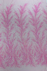 Feather Wing Shiny Sequin Mesh Fabric - Feather Wing Sequin Design, 54" Width (1 Yard)