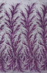 Feather Wing Shiny Sequin Mesh Fabric - Feather Wing Sequin Design, 54" Width (1 Yard)