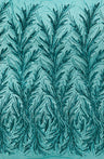 Feather Wing Shiny Sequin Mesh Fabric - Feather Wing Sequin Design, 54" Width (1 Yard)