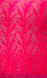 Feather Wing Shiny Sequin Mesh Fabric - Feather Wing Sequin Design, 54" Width (1 Yard)