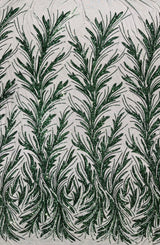 Feather Wing Shiny Sequin Mesh Fabric - Feather Wing Sequin Design, 54" Width (1 Yard)