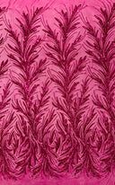 Feather Wing Shiny Sequin Mesh Fabric - Feather Wing Sequin Design, 54" Width (1 Yard)
