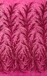 Feather Wing Shiny Sequin Mesh Fabric - Feather Wing Sequin Design, 54" Width (1 Yard)