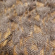Brown Gray Faux Feathered Fur Fabric
