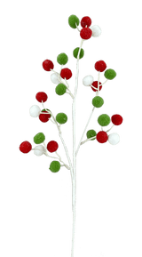 28” Felt Ball Spray - Red/White/Green