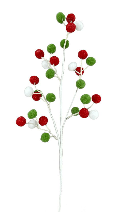 28” Felt Ball Spray - Red/White/Green