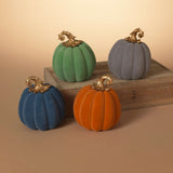 6" Resin & Felt Harvest Pumpkin