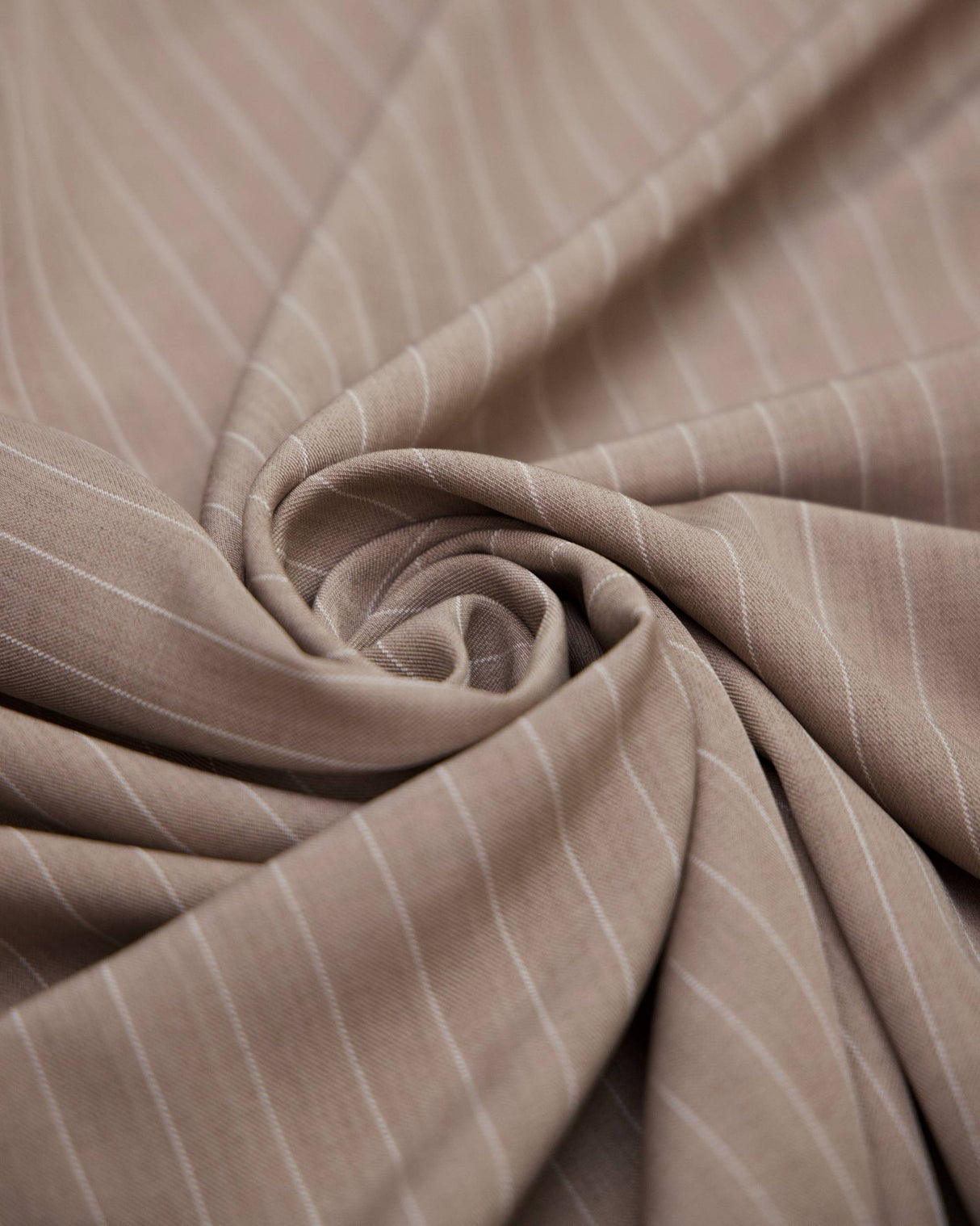 Stretch Pinstripe Suiting Tan