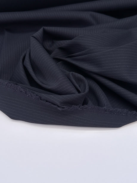 Wool Suit Fabric Blue Striped