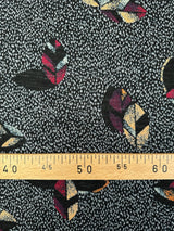 Acrylic Knitted Fabric Printed Abstract Gray